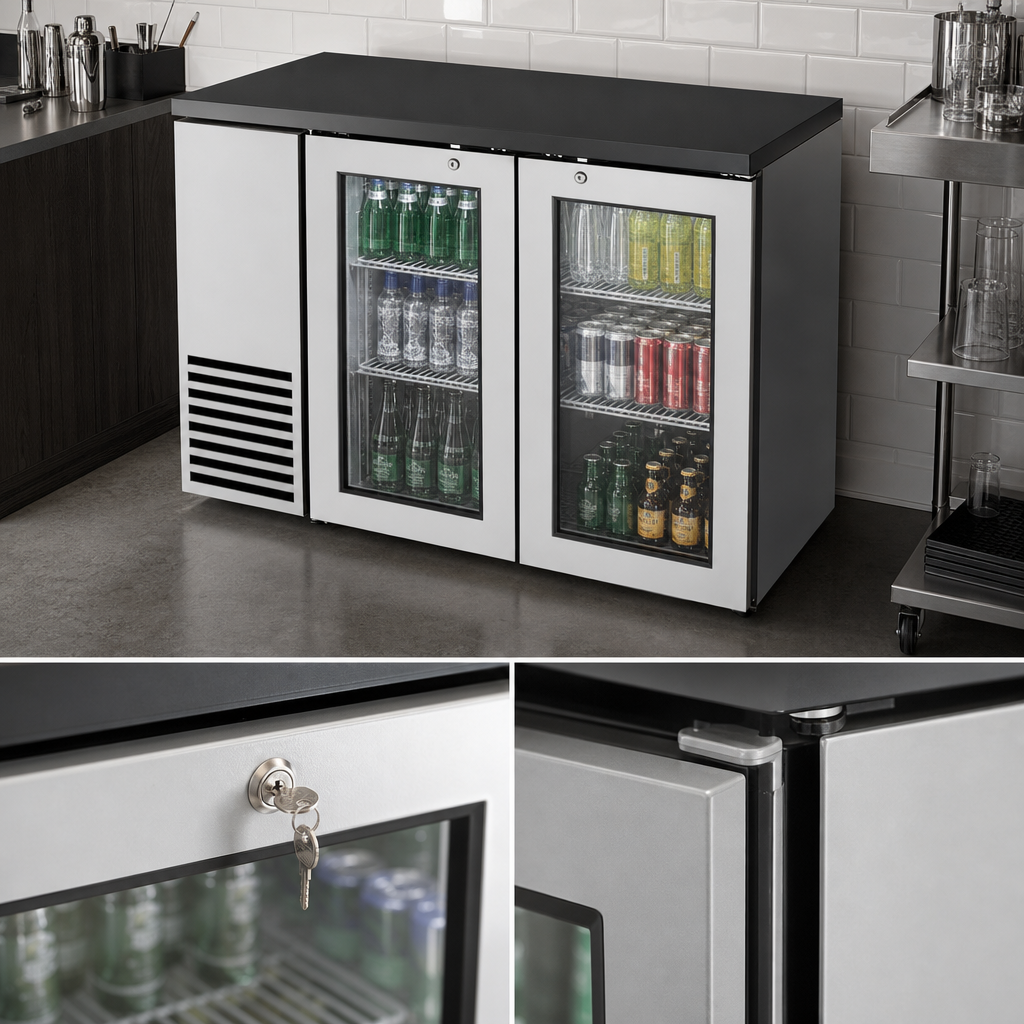 Glass Hinged Doors with Locks