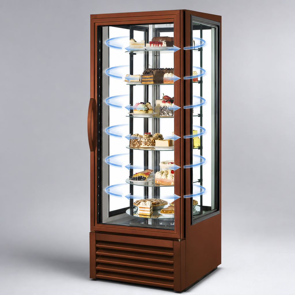 Six Rotating Glass Shelves