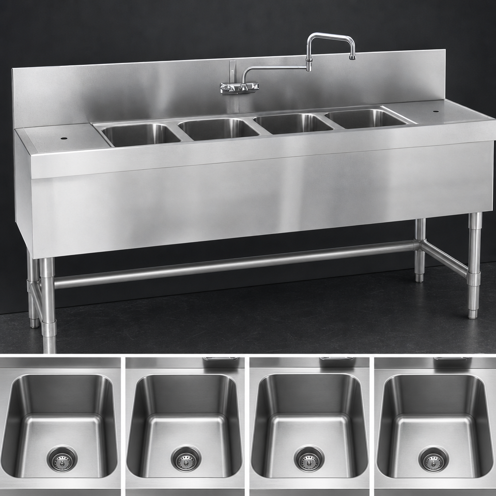 Four Sink Compartments