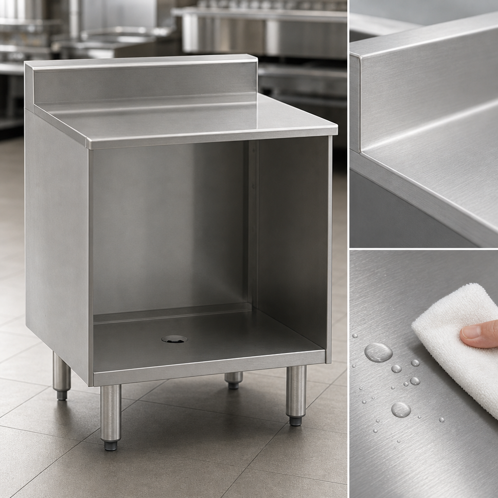 Type 304 Stainless Steel Front and Backsplash
