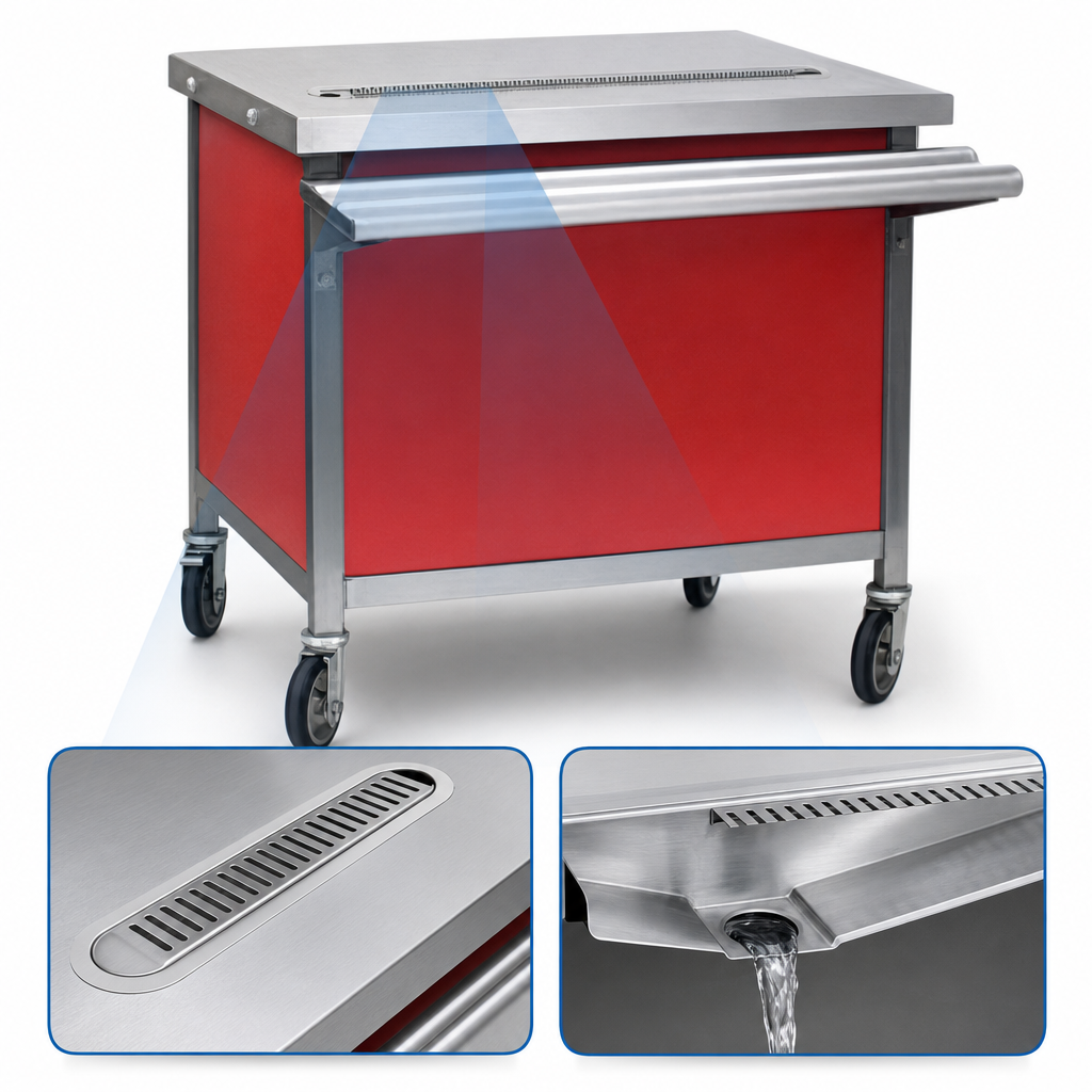 Dual Full-Length Drain Troughs