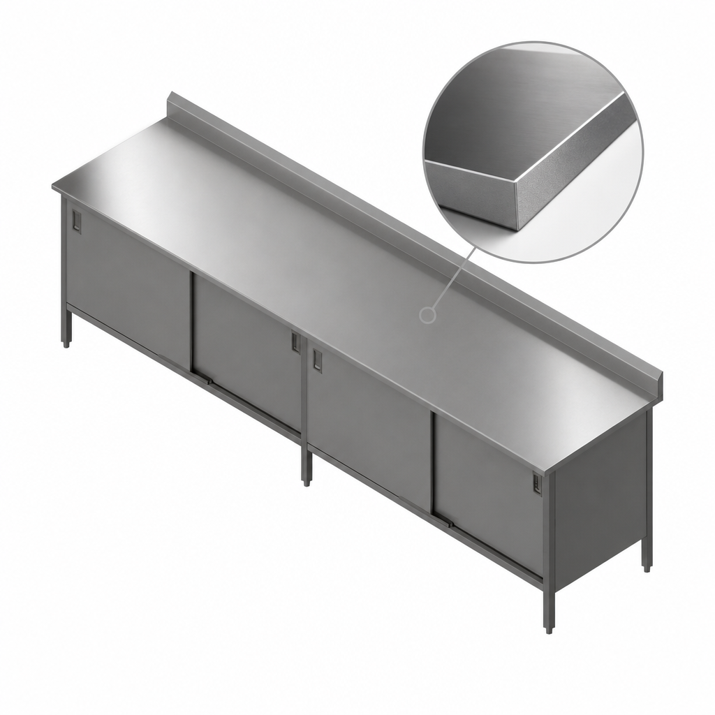 16-Gauge Stainless Steel Top