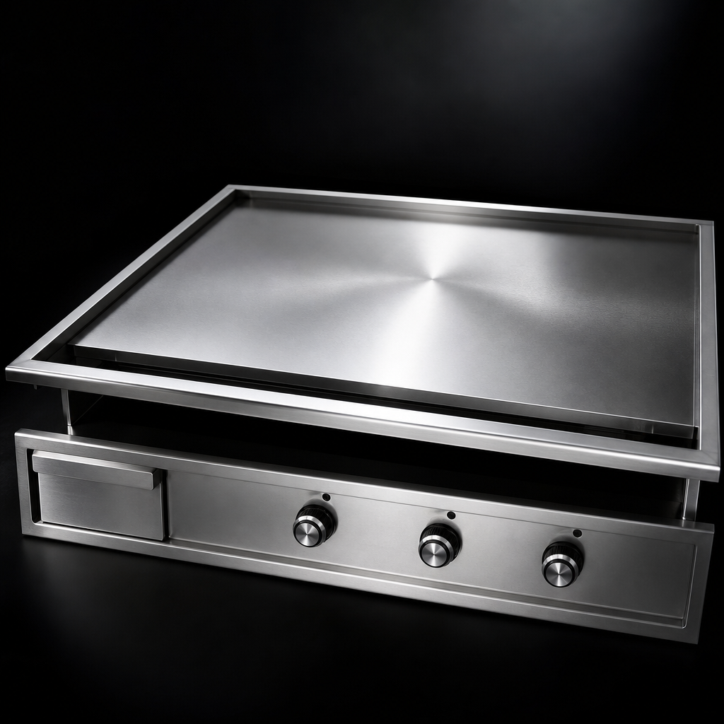 1-Inch Highly Polished Steel Griddle Plate