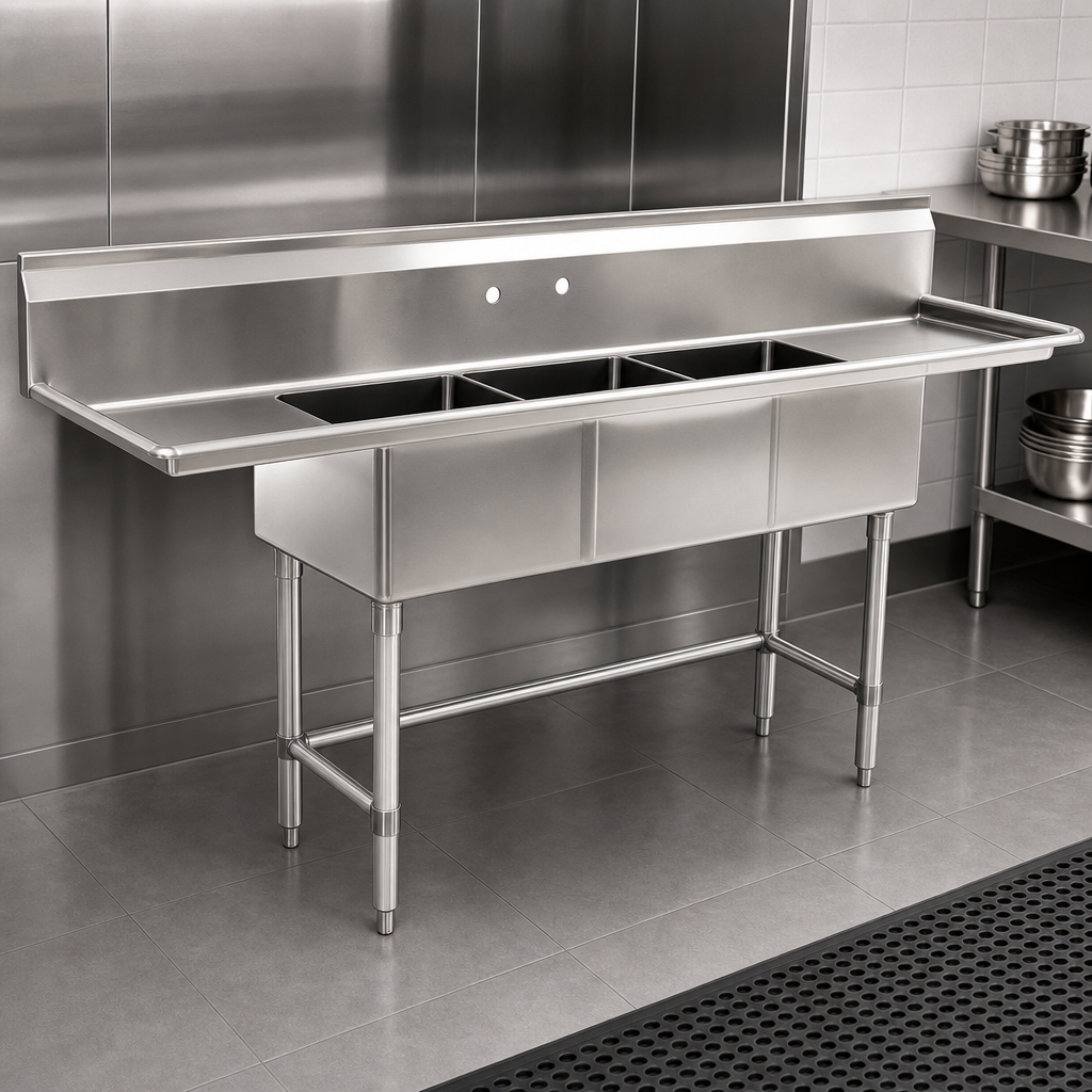 16-Gauge 304 Stainless Steel Construction