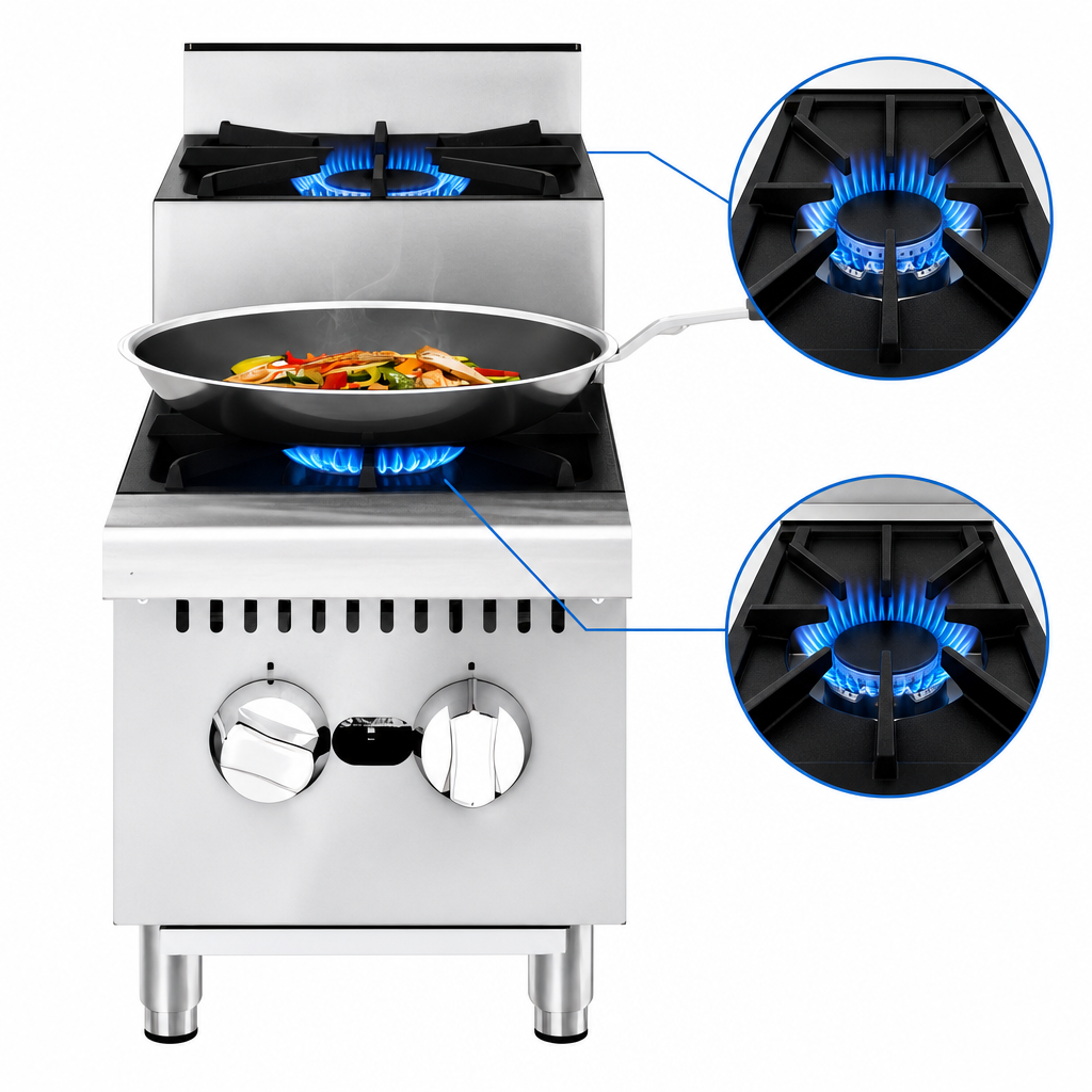Two High-Output Burners