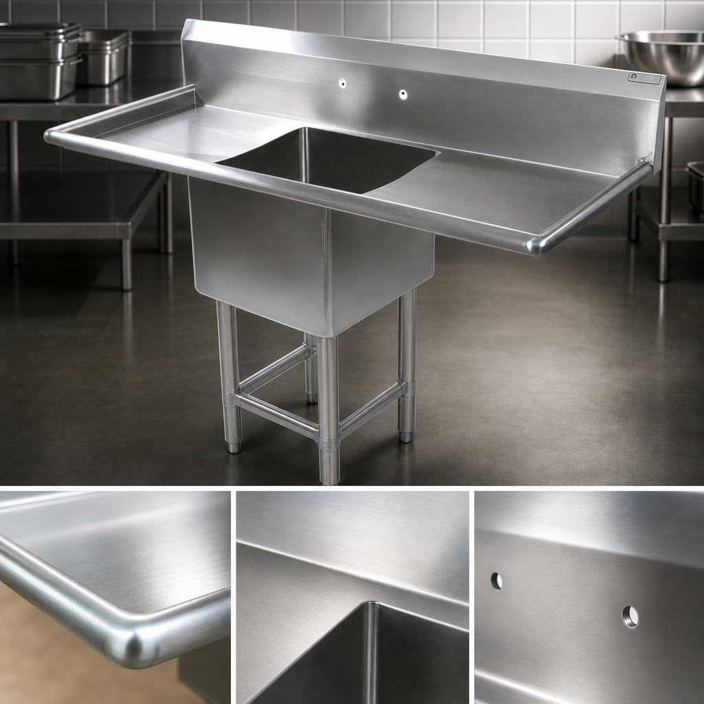 16-Gauge Type 300 Stainless Steel Construction