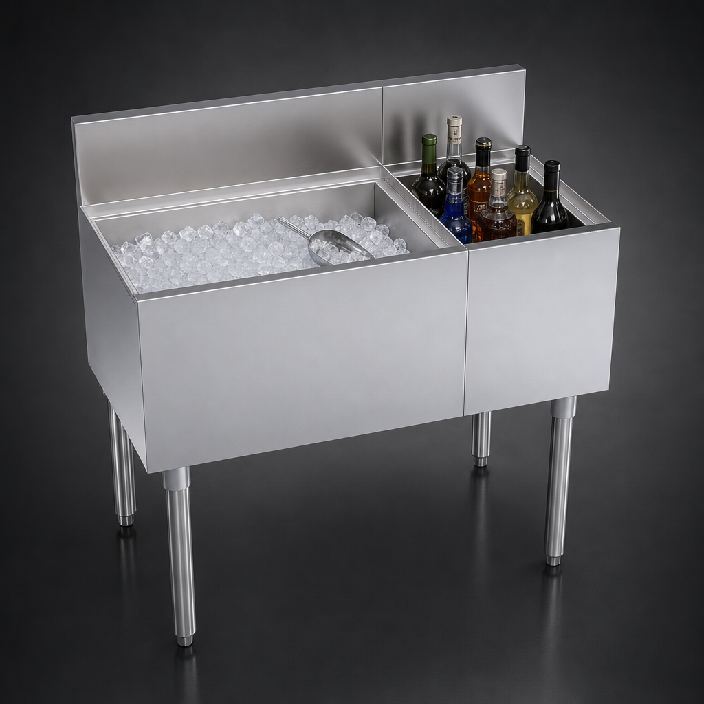 Left Ice Bin / Right Bottle Storage Layout