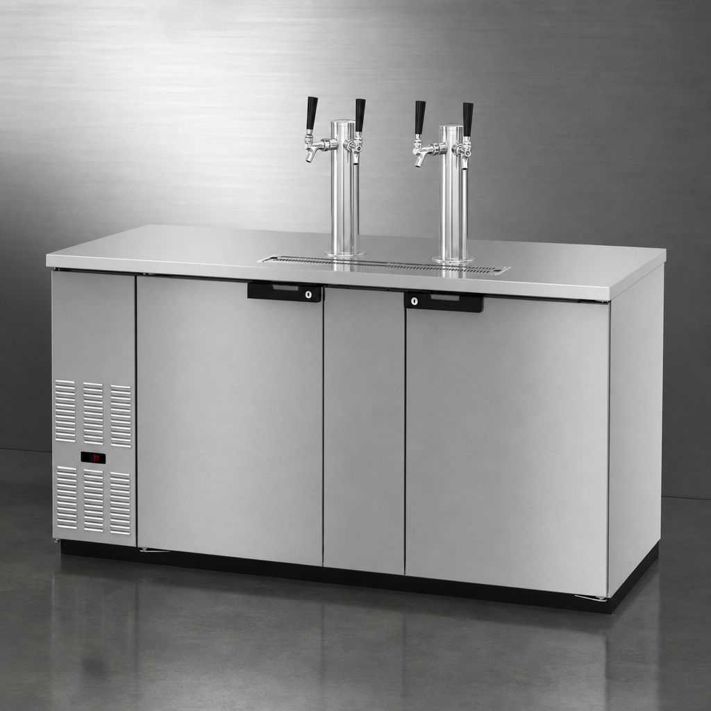 Two Stainless Steel Towers