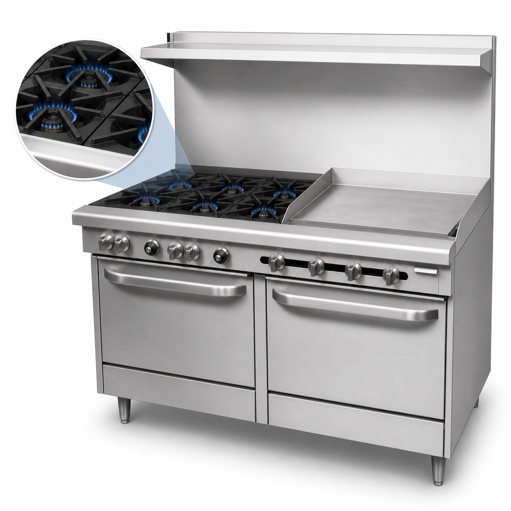 Six Open Burners