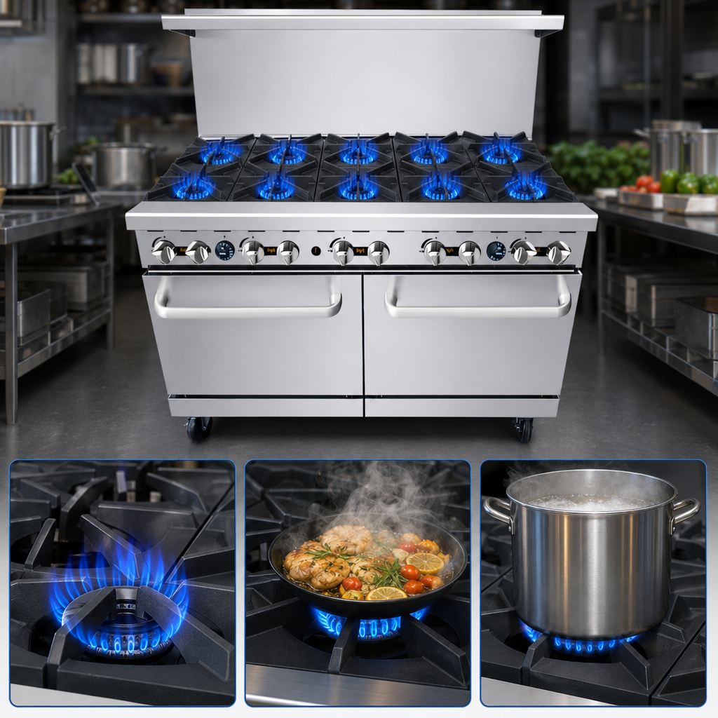Ten 32,000 BTU Open Burners