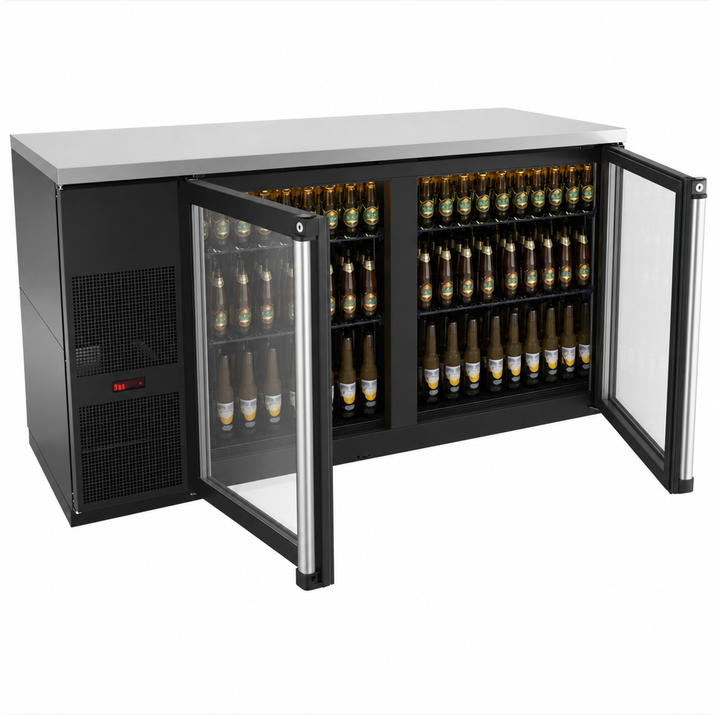Locking Hinged Glass Doors