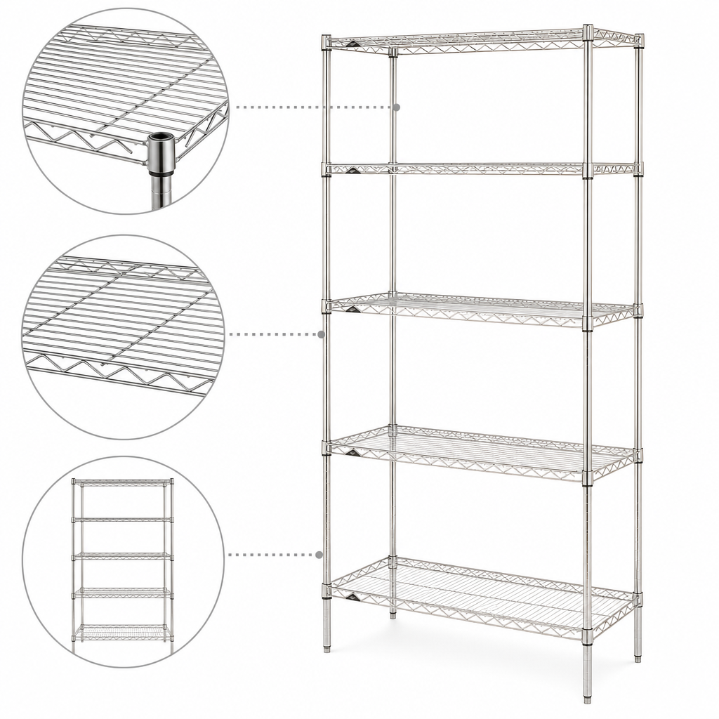 Five Wire Shelves
