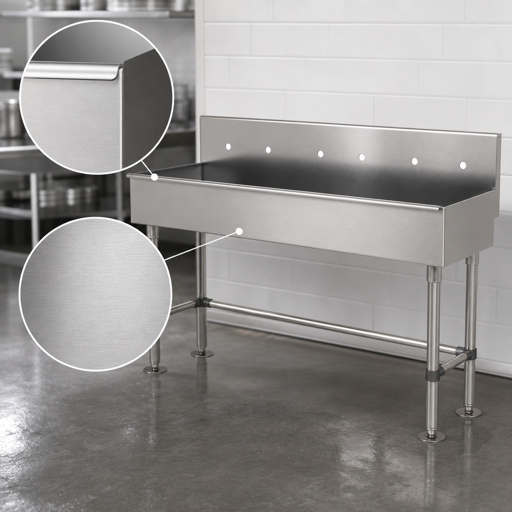 16-Gauge 304 Stainless Steel Construction