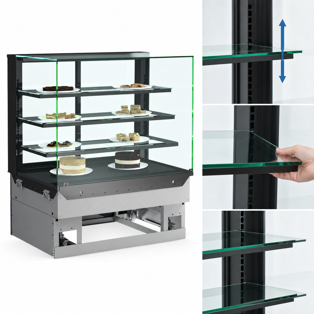 Three Adjustable Glass Shelves
