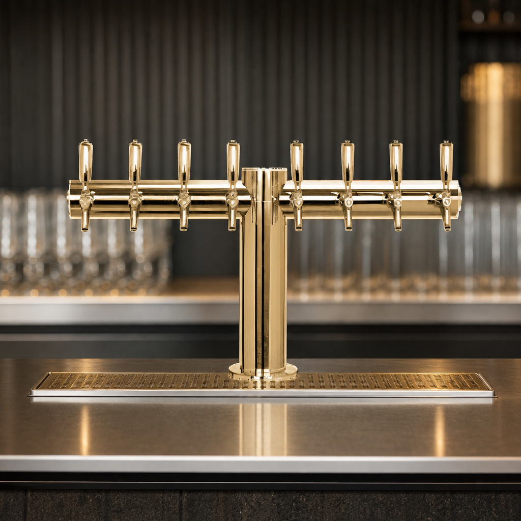 Single-Column, Eight-Faucet Design