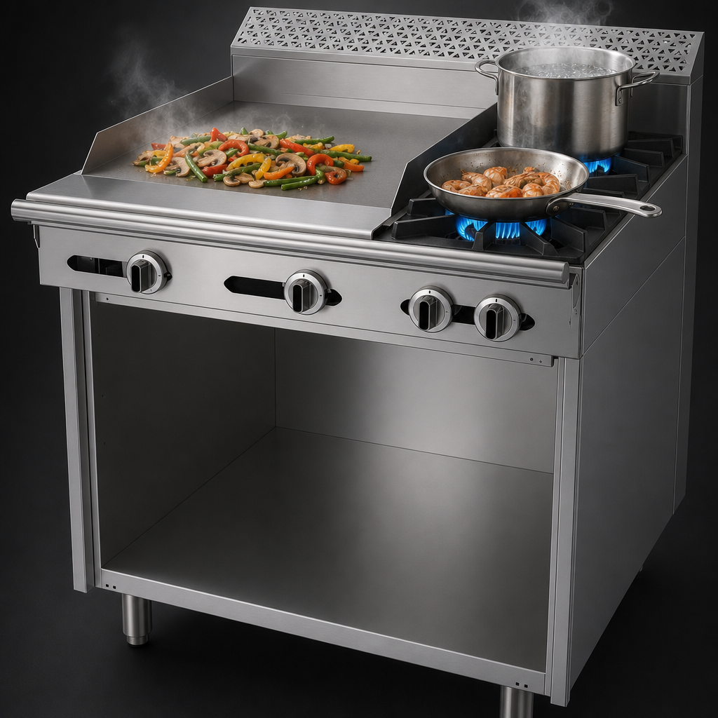 Two 35,000 BTU Open Burners