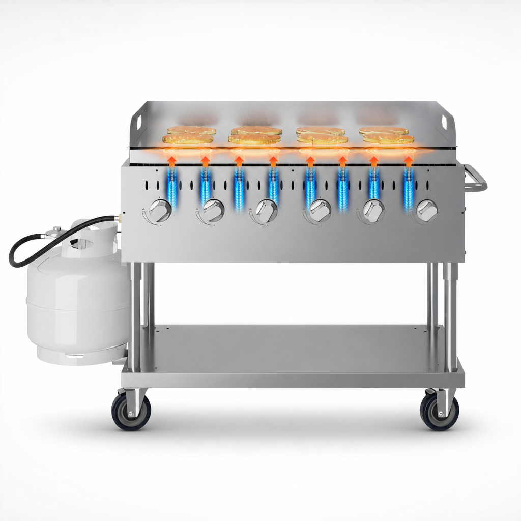 Six High-Output Burners
