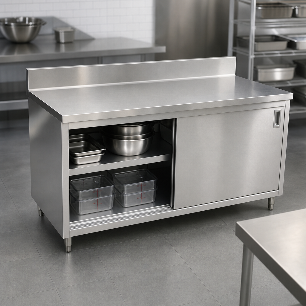 Enclosed Cabinet with Sliding Doors