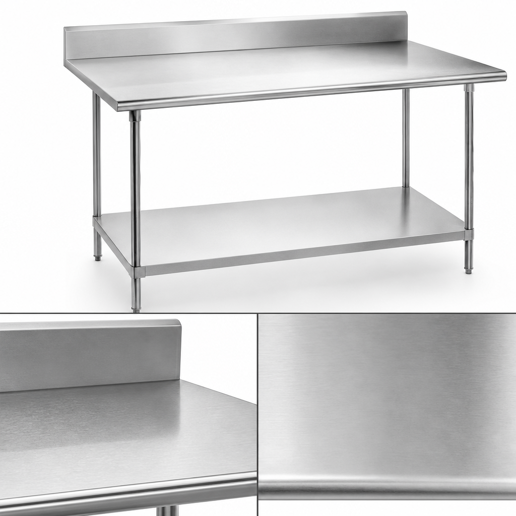 16-Gauge 304 Stainless Steel Top