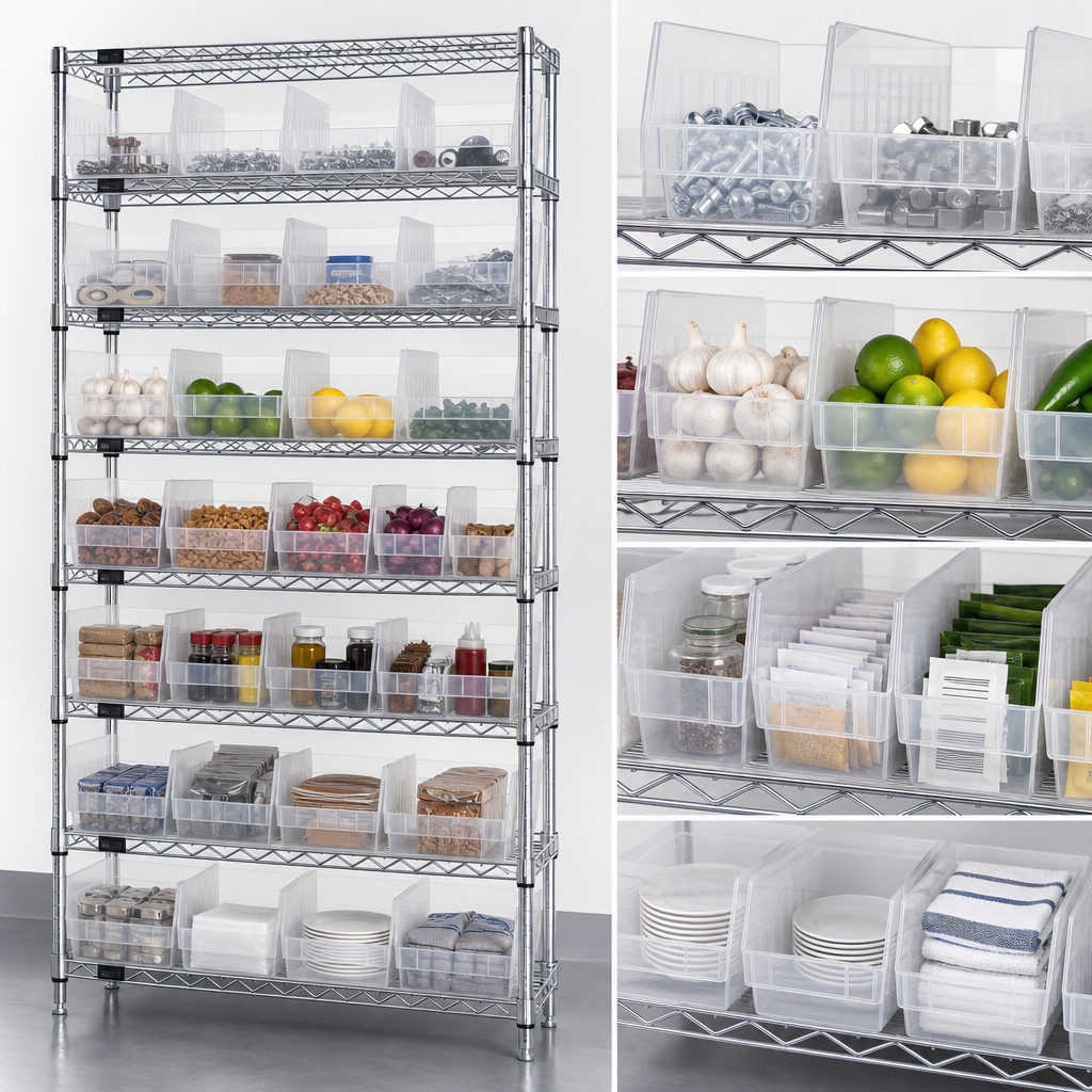 32 Clear Bins Included