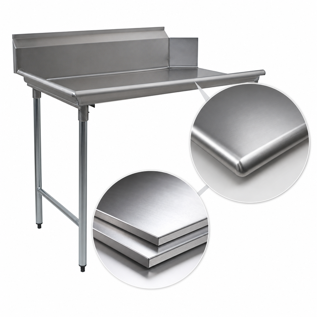 16-Gauge 304 Stainless Steel Top