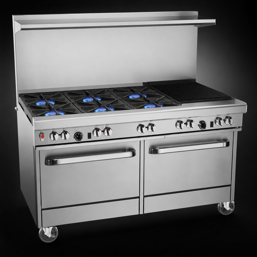 Four Non-Clog Open Burners