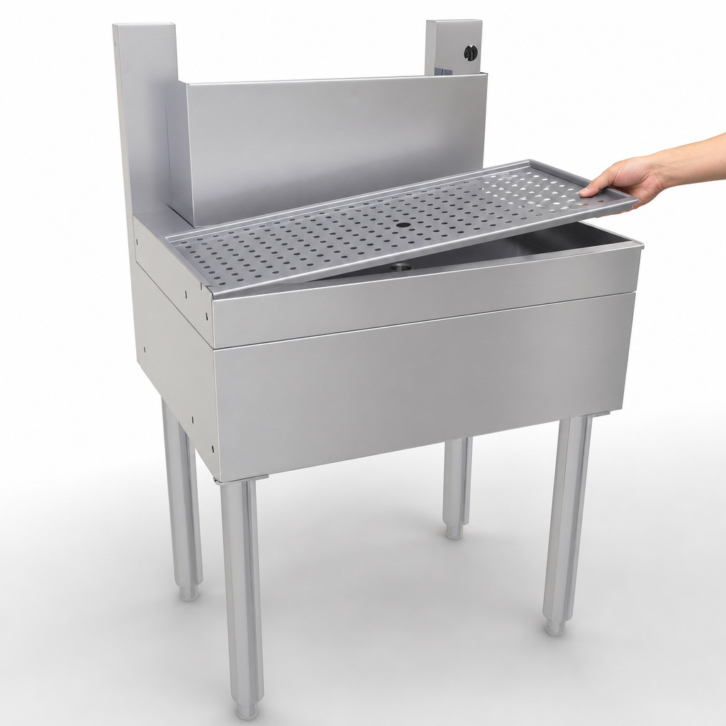 Front Drain Pan with Lift-Out Perforated Insert
