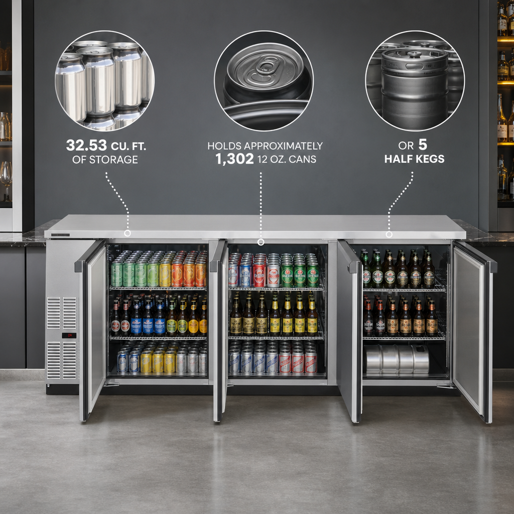 Three-Section Storage Capacity