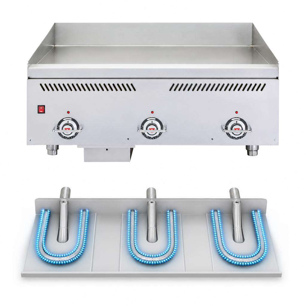 Three Atmospheric Burners