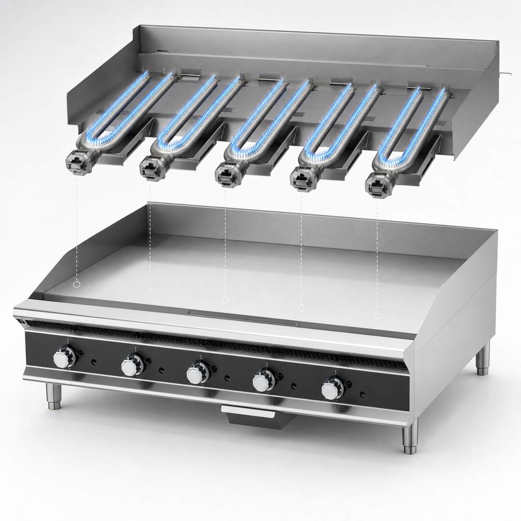 Five High-Output Burners