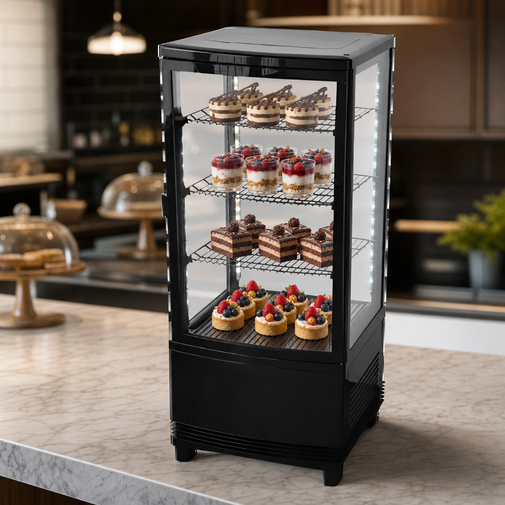Four-Sided Glass Display