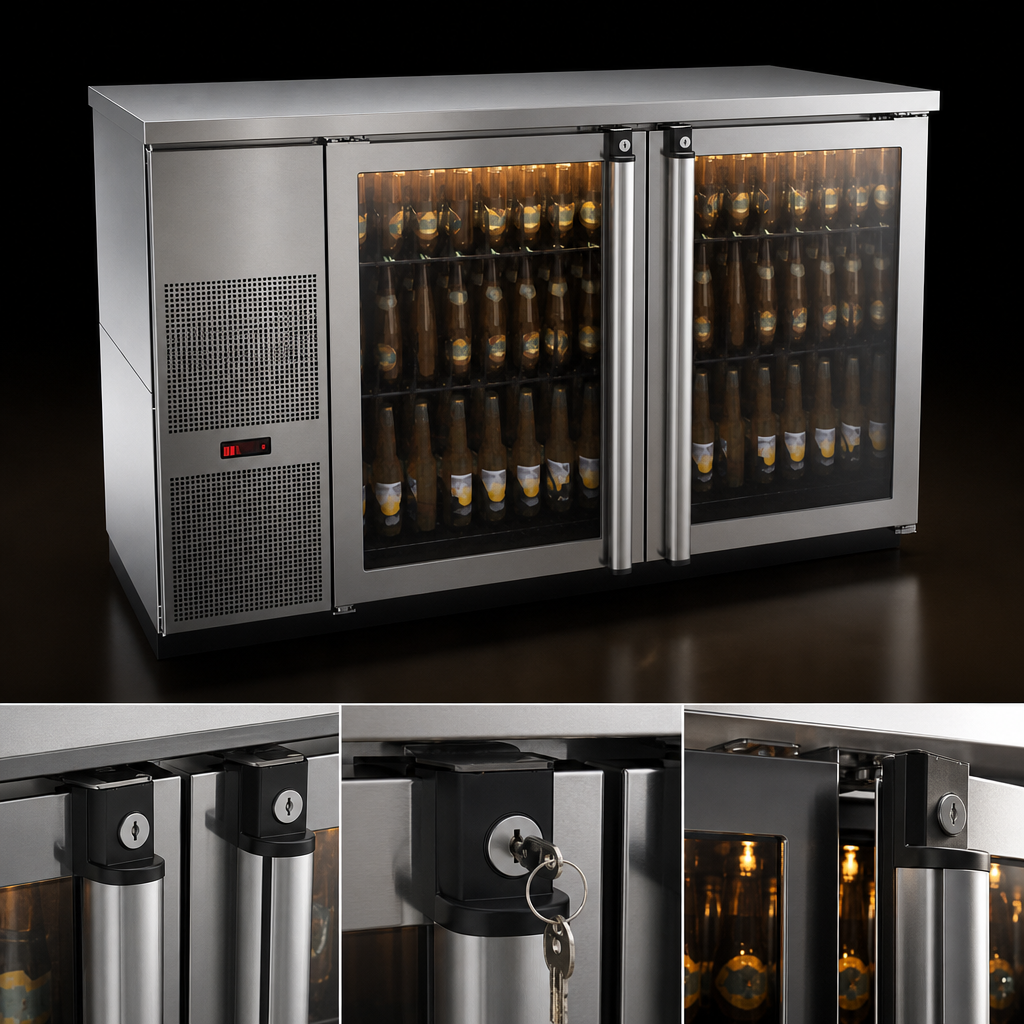 Locking Hinged Glass Doors