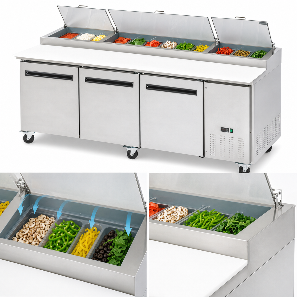 Raised Refrigerated Pan Rail