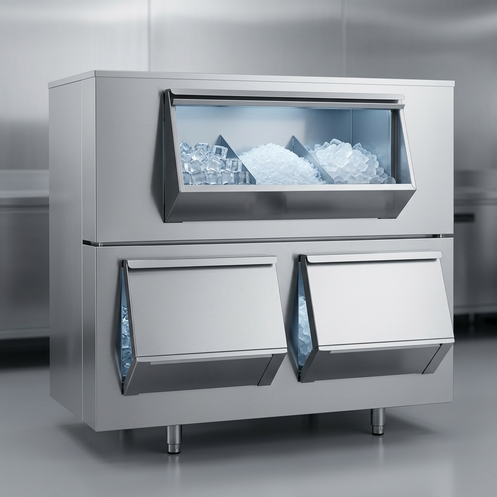 Showcasing broad ice compatibility, this SmartGATE bin expertly stores cube, flake, and customer-preferred Chewblet ice all in one unit.