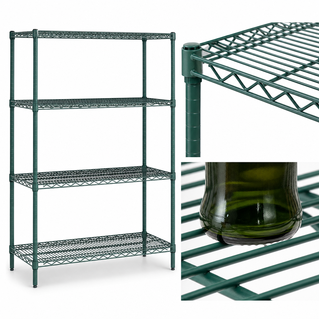 Double-Mat Open Wire Shelves