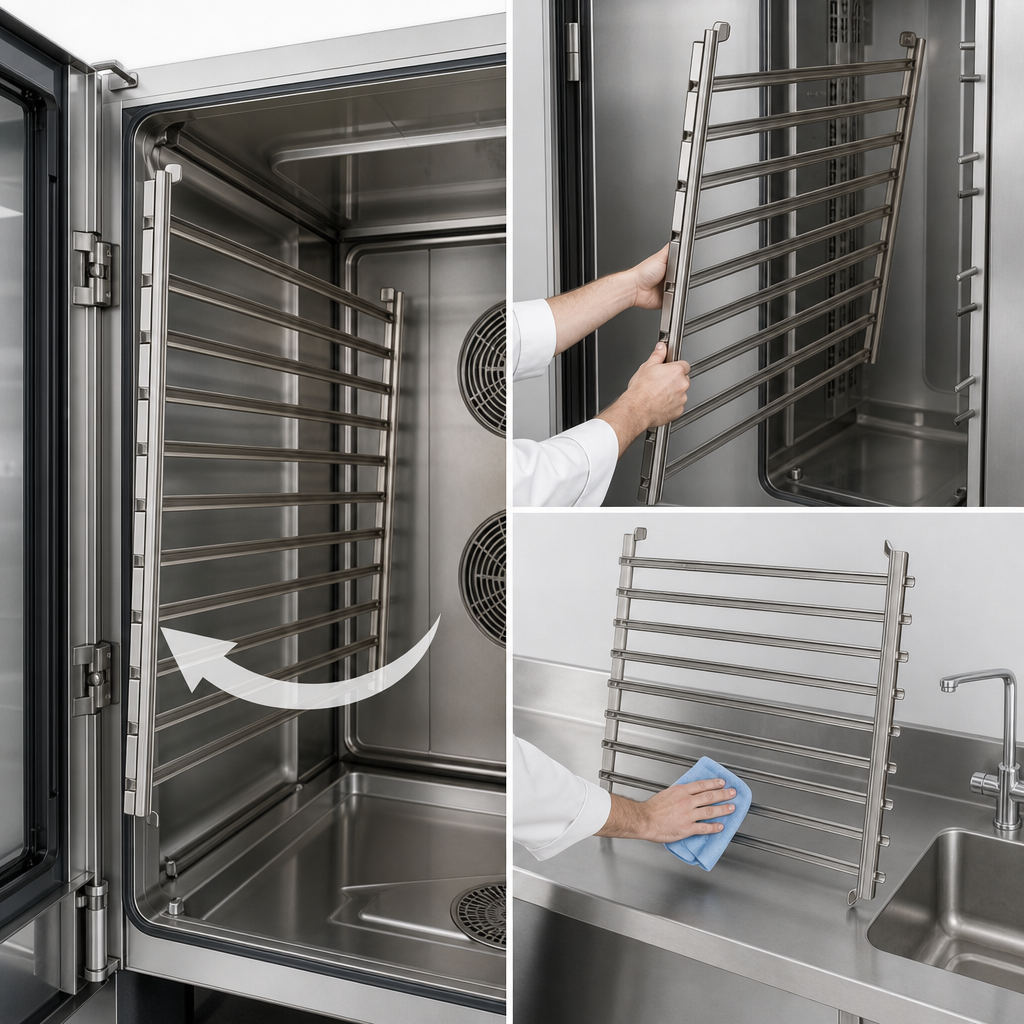 Hinging And Removable Rack