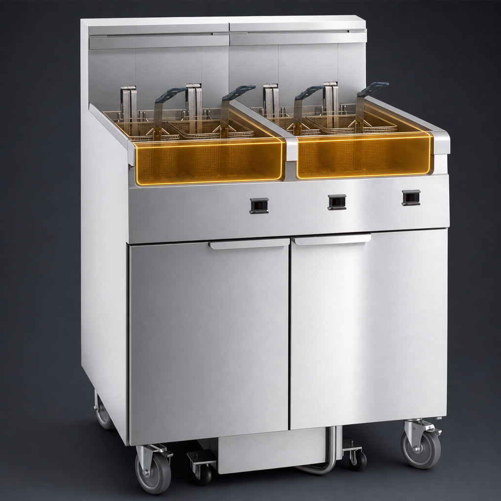 Three 75-Lb. Fryer Tanks