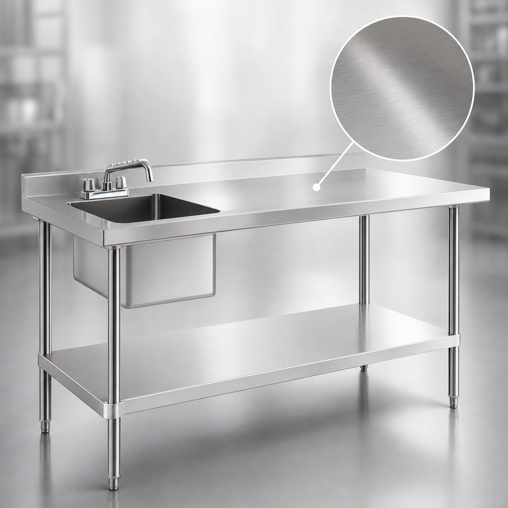 16-Gauge 304 Stainless Steel Top