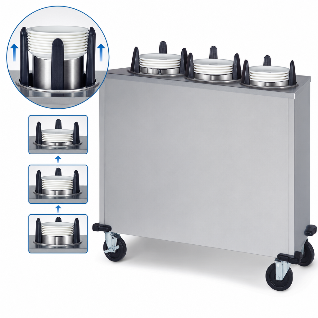 Three Self-Leveling Silos