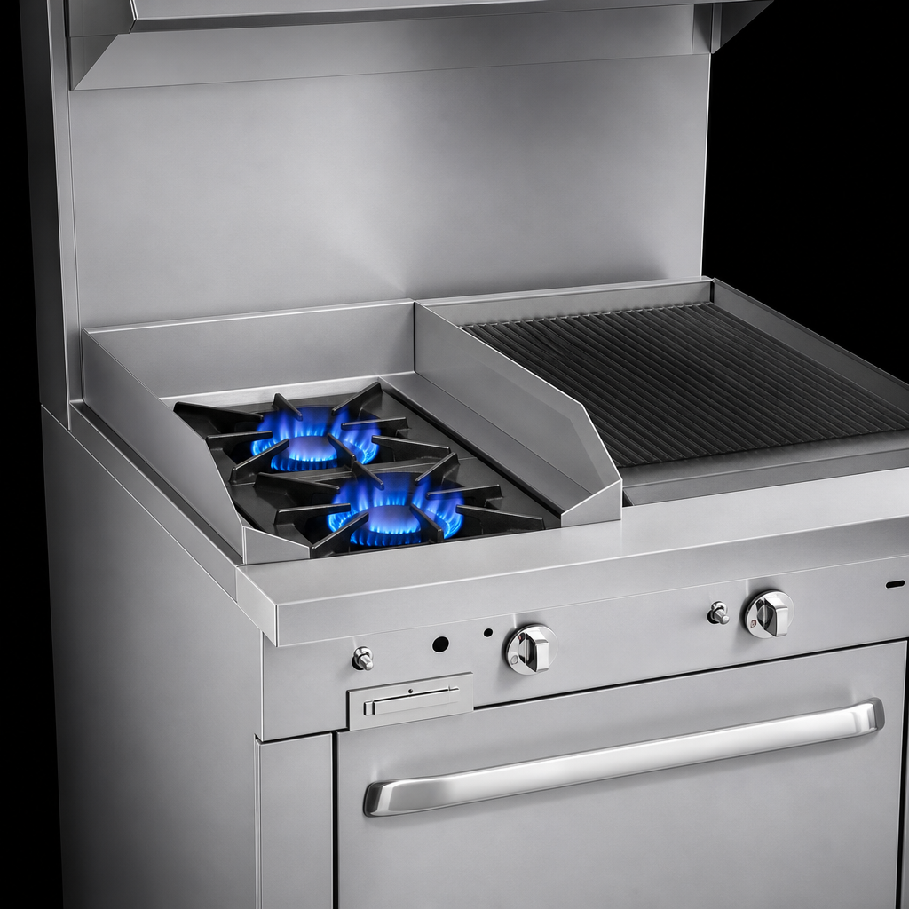 Two 35,000 BTU Open Burners