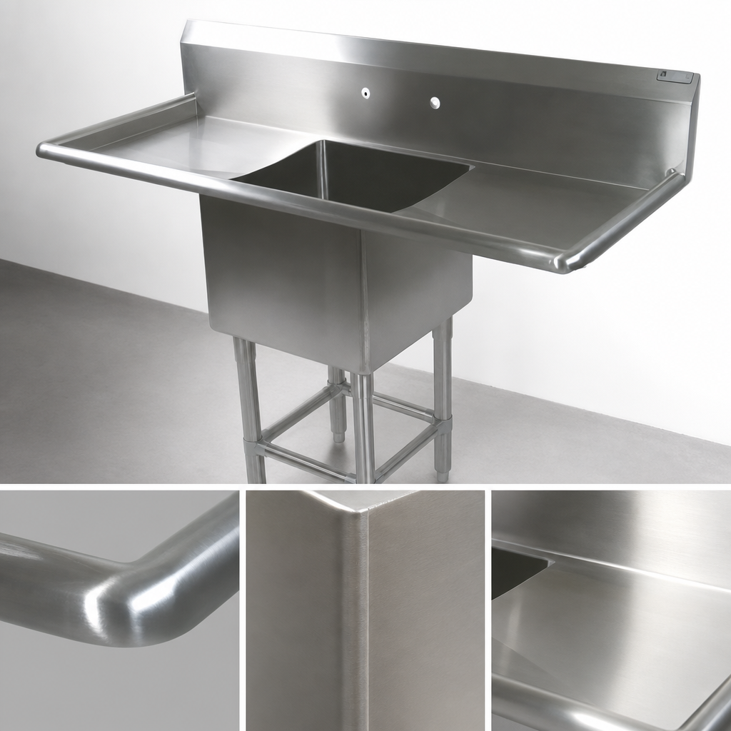 14-Gauge 300-Series Stainless Steel Construction