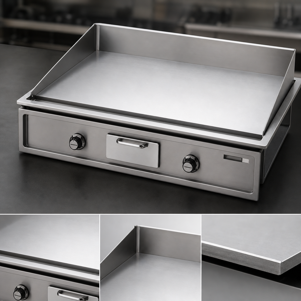 Smooth Polished Steel Griddle Plate