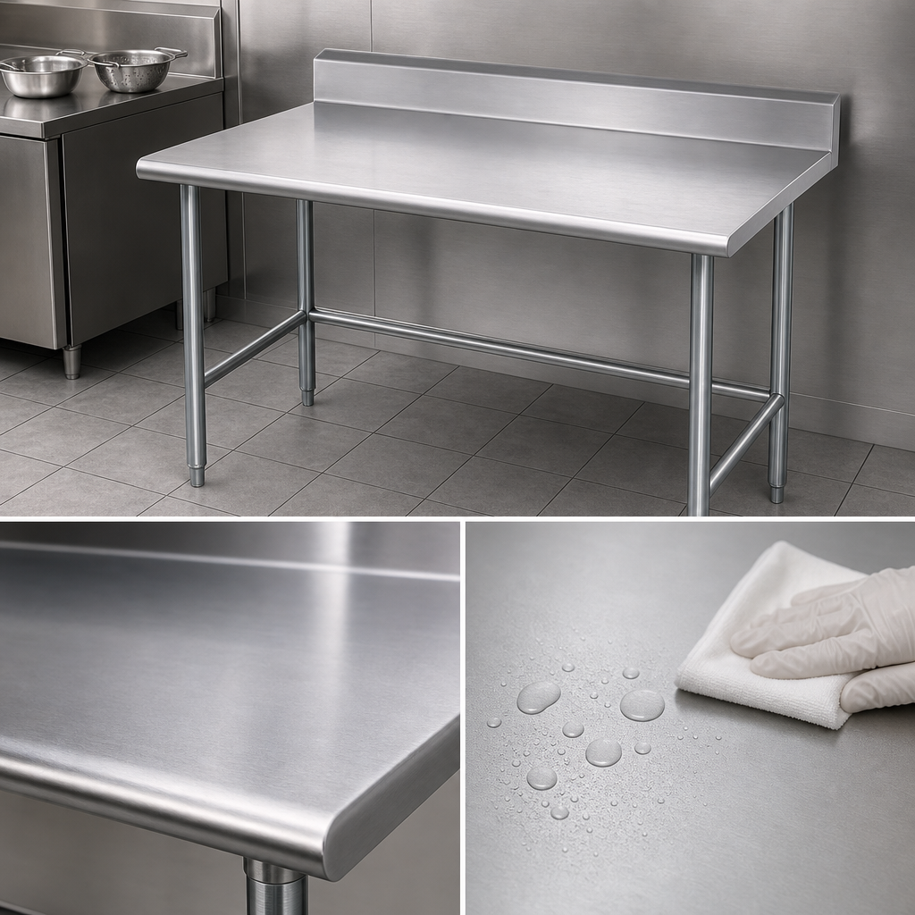 16-Gauge 304 Stainless Steel Top