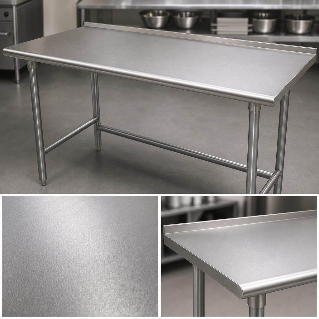 16-Gauge 304 Stainless Steel Top