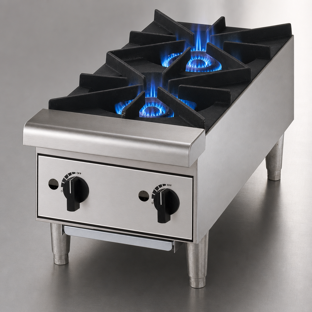 Two 22,000 BTU Burners
