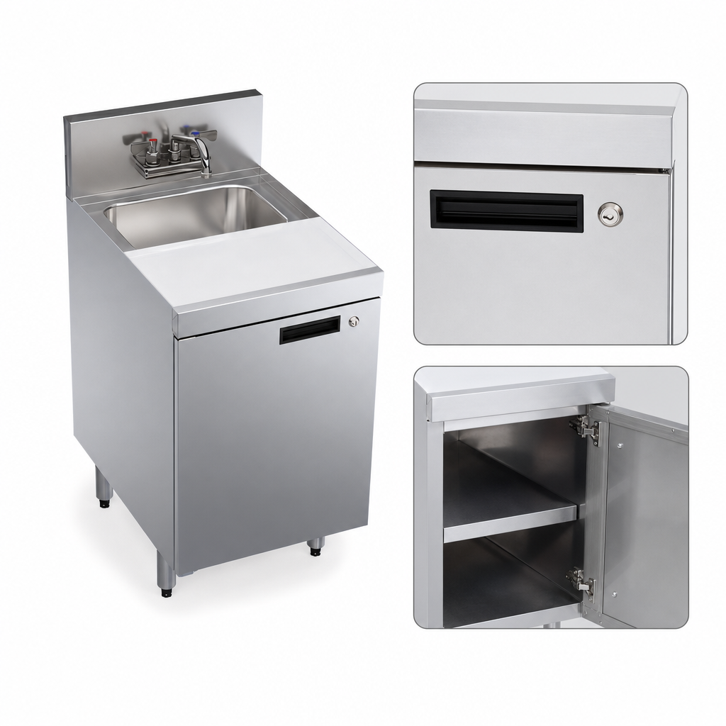 Cabinet Base with Locking Hinged Door