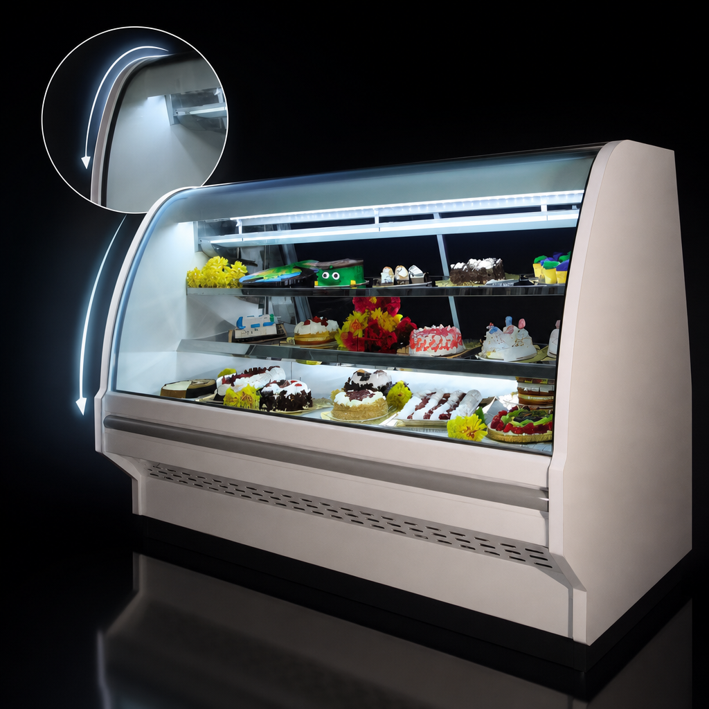 Double-Bend Curved Glass Front