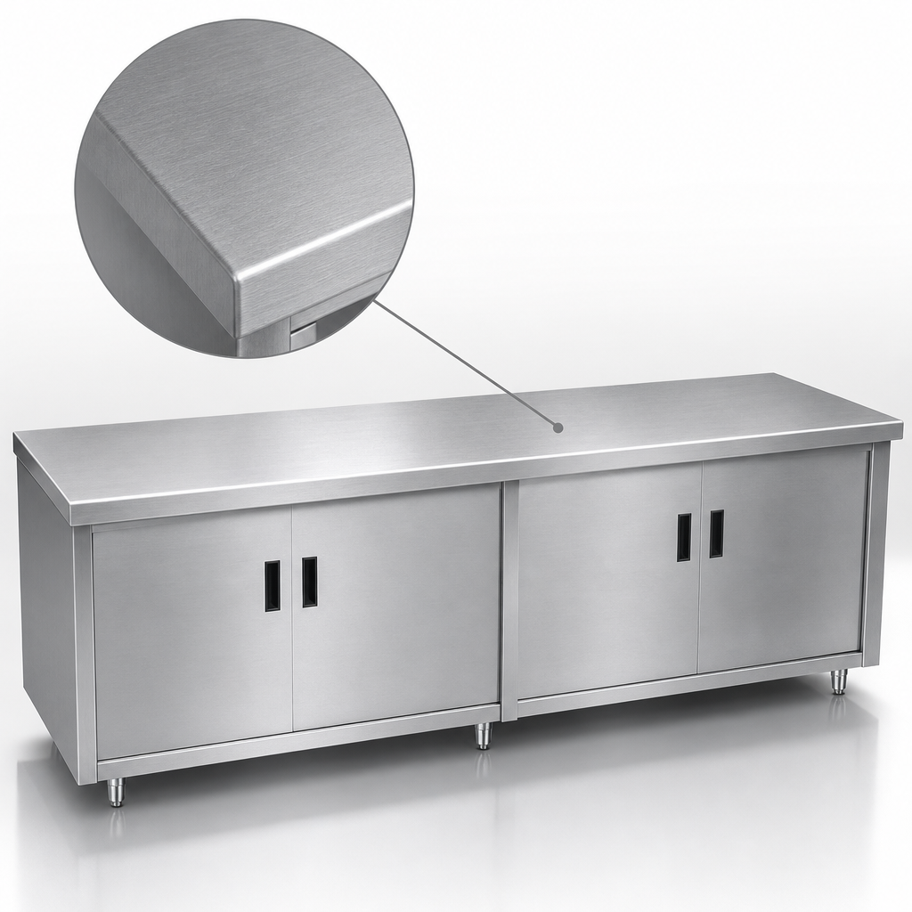 16-Gauge 304 Stainless Steel Top