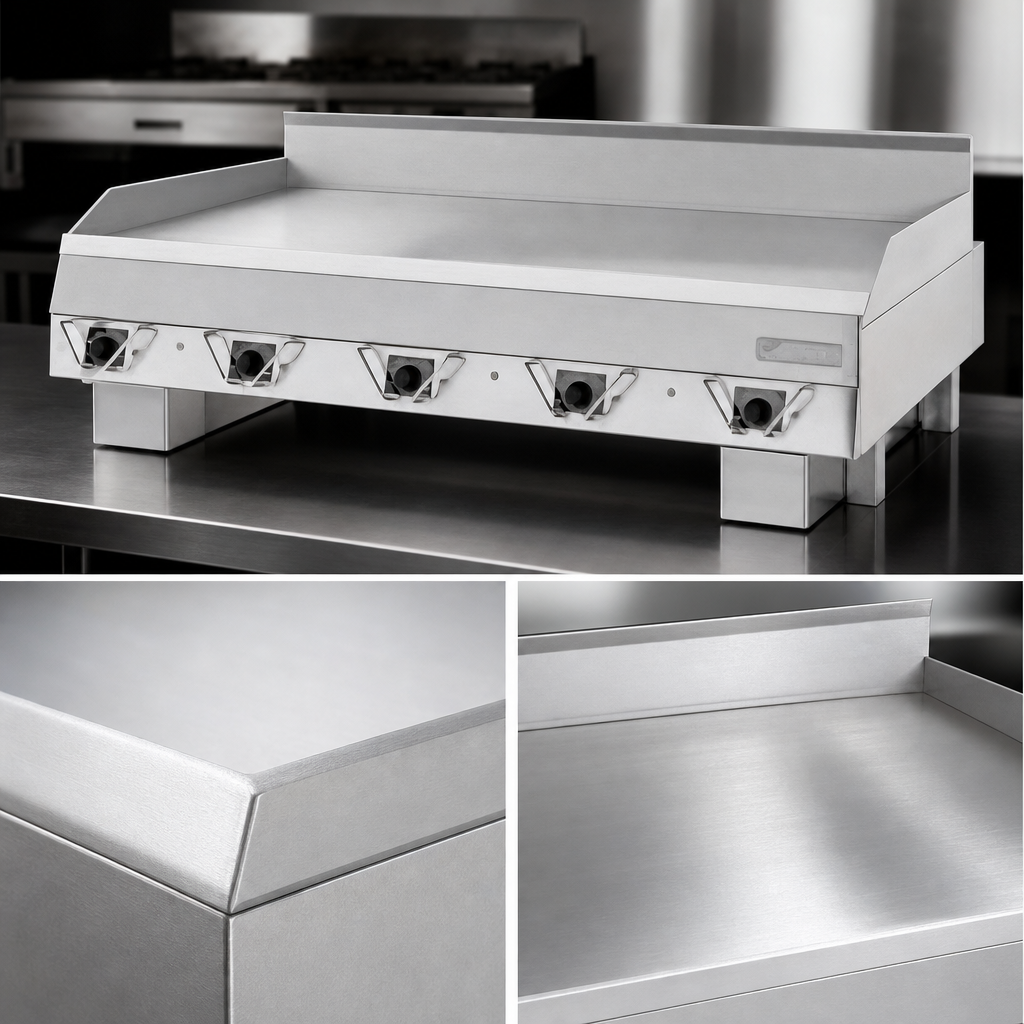 1-Inch Polished Steel Griddle Plate