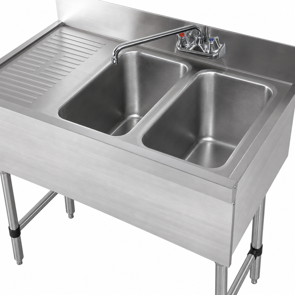 Two Deep-Drawn Sink Bowls
